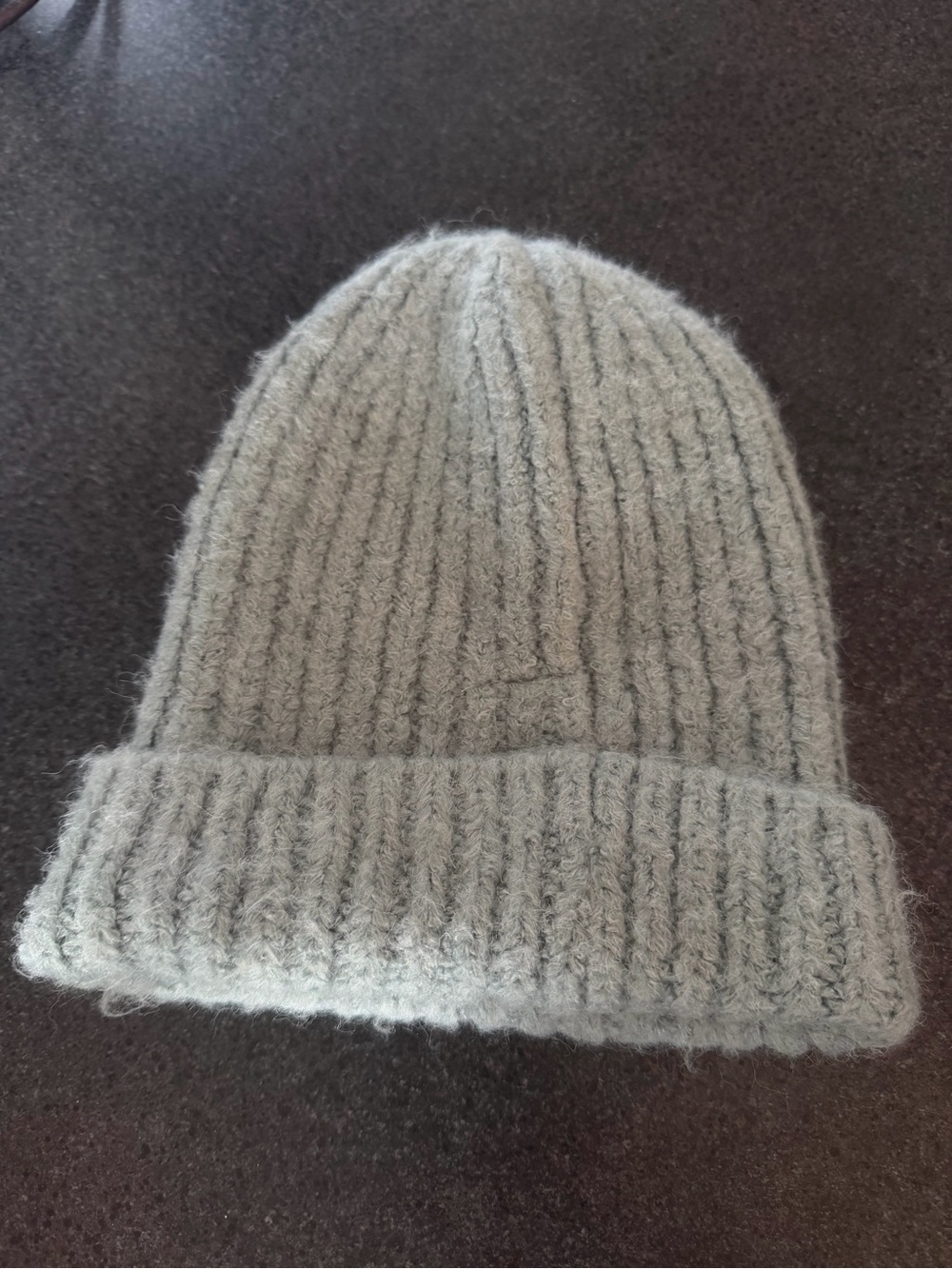 Cozy Ribbed Knit Beanie in Light Gray